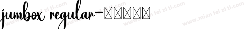 jumbox regular字体转换